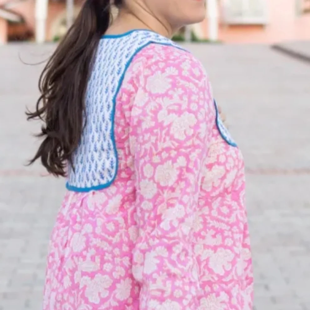 SZ Blockprints Jaipur Caftan Dress - Picture 4 of 14